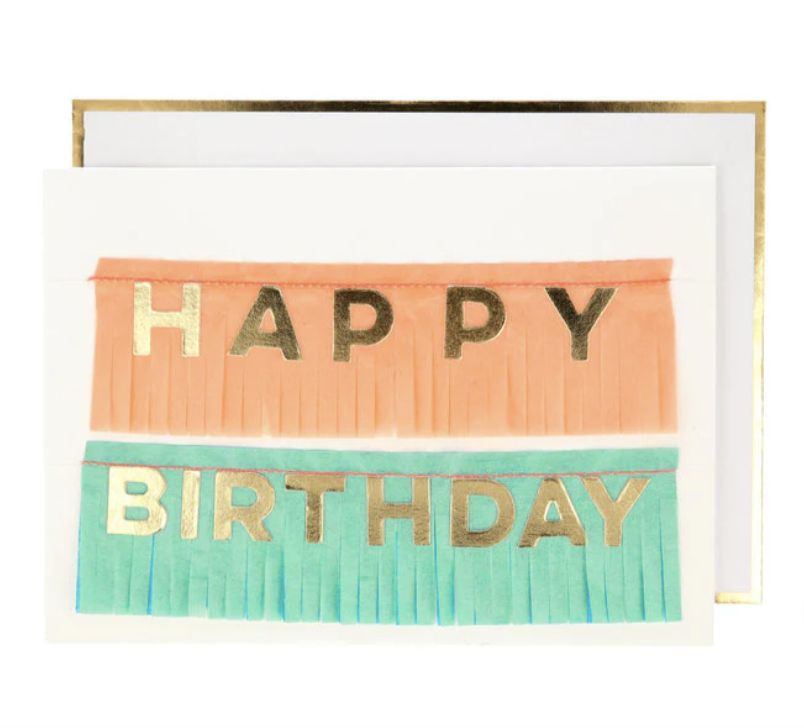Meri Meri Birthday Fringe Garland Card