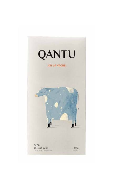 Qantu Oh La Vache! Dark Milk 60% GOLD Winner Int'l Choc Awards, 50g