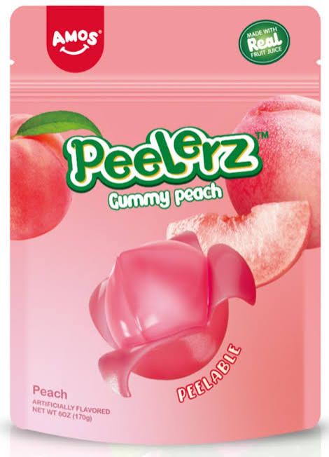 Amos Peach Gummy Peelerz 6oz