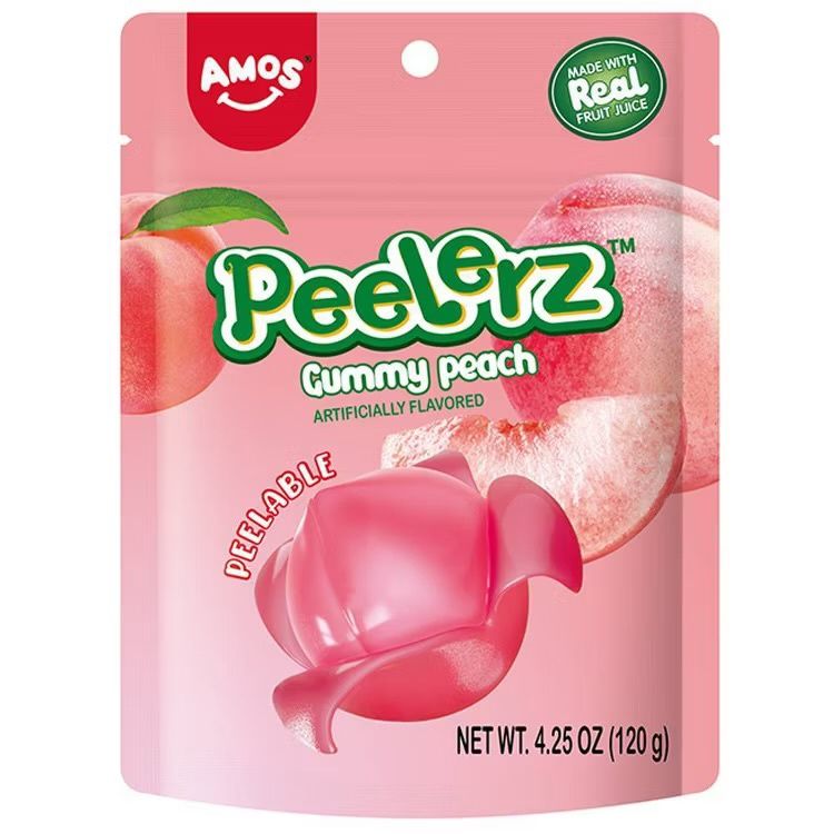Amos Peach Gummy Peelerz 6oz