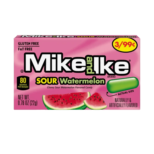 Mike and Ike Sour Watermelon Chewy Candy .o78 oz