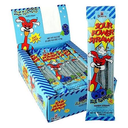 Sour Power Straws - Blue Raspberry