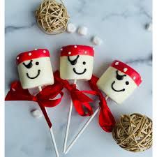 Pirate Chocolate Dipped Marshmallow Lollipops