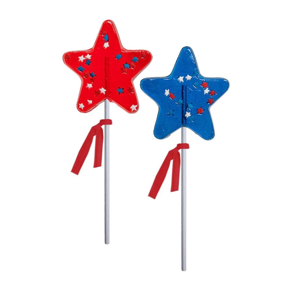 Melville Patriotic Star Confetti Lollipop