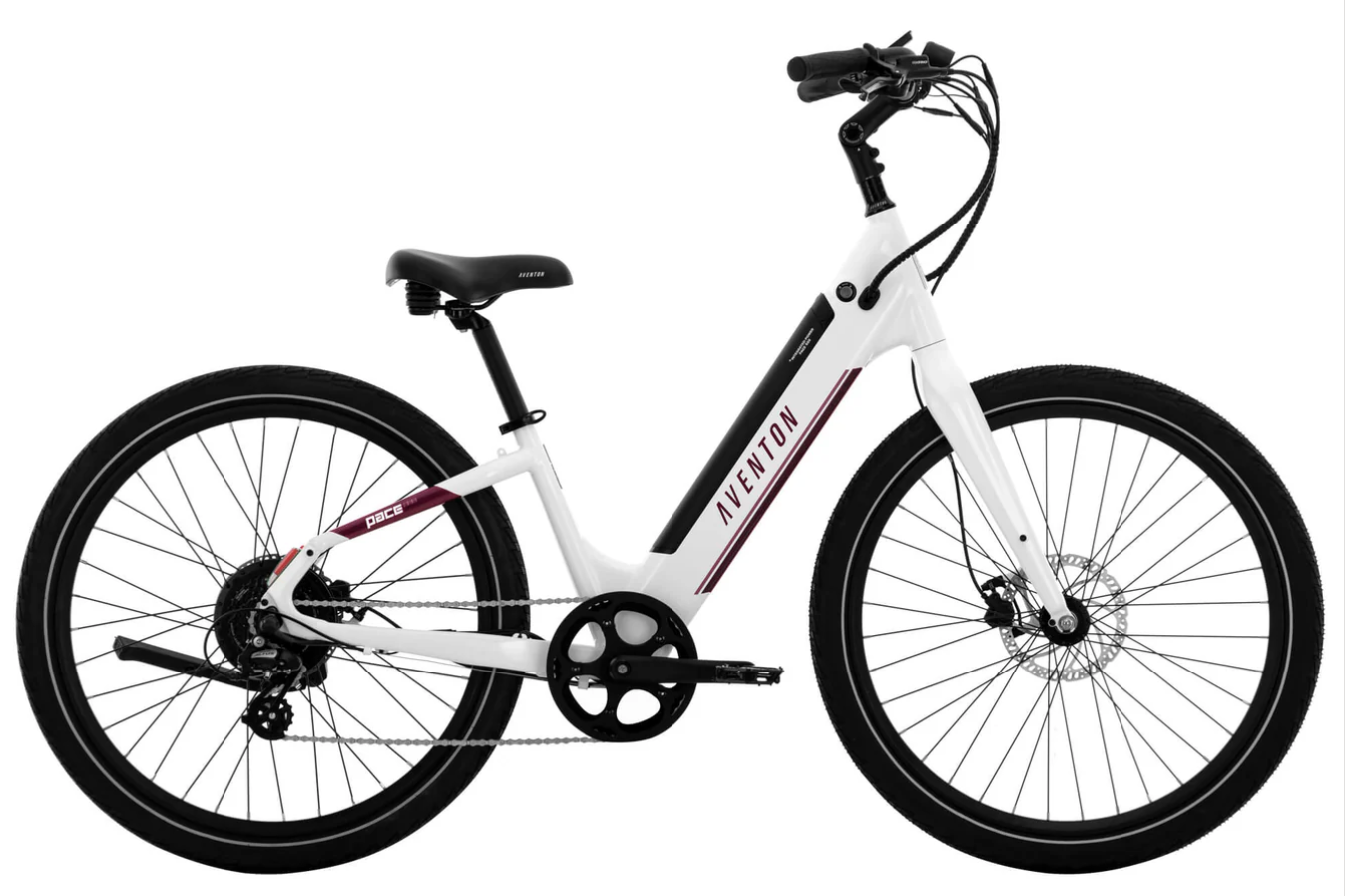 Aventon Pace 500.3 LS Large Ghost White (purple accent color)