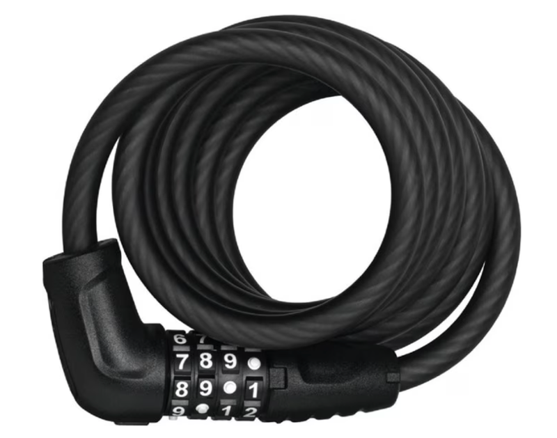 ABUS Numero 5510C  Cable Lock -Combination, 180cmx10mm With SR (Selle Royal) Mount, Black