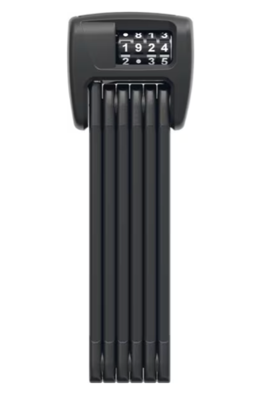 Abus Bordo 6000C Folding Lock - Combination, 3&#39;/90cm, with Saddlefix Bracket and Raincap