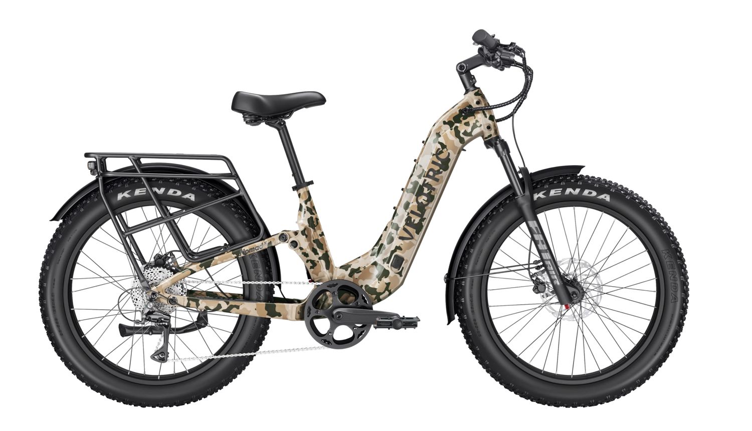 Velotric Nomad 2X Full Suspension Fat Tire Ebike Step Thru - Regular Camo