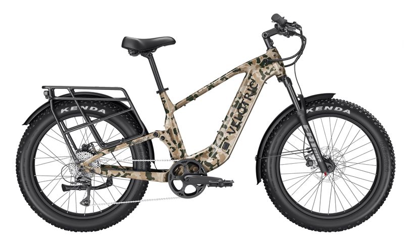 Velotric Nomad 2X Full Suspension Fat Tire Ebike Step Over - Large Camo