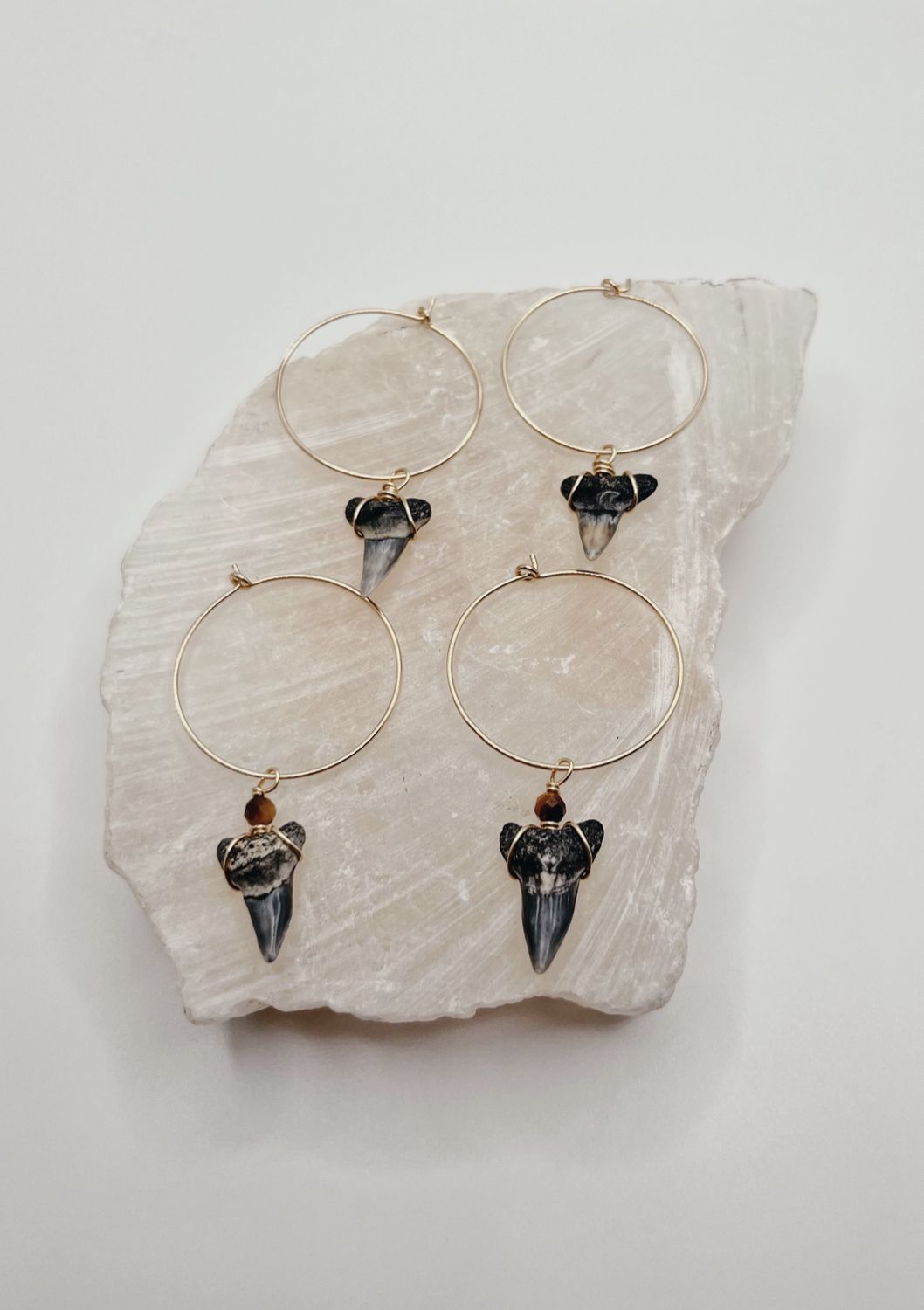 Seastainably Made Shark Tooth Hoop Earring