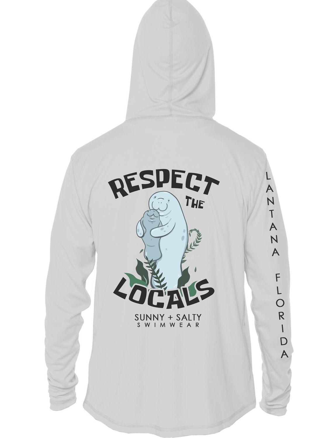 &quot;Respect the Locals&quot; Hooded UPF Shirt – Manatee Edition