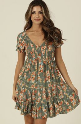 Meadow Bloom Smocked Babydoll Dress