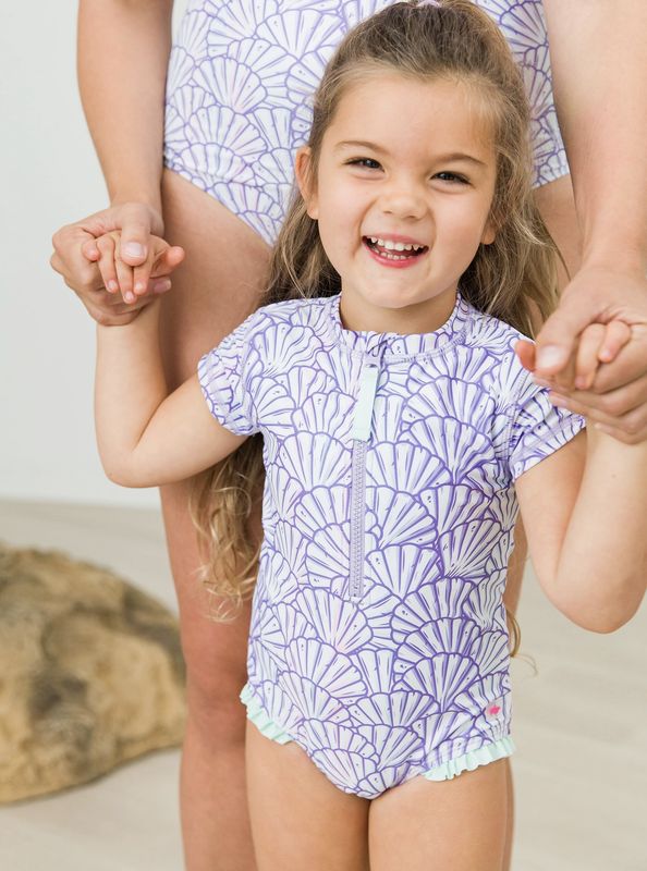 Girls Magical Mermaid Short Sleeve Rash Guard