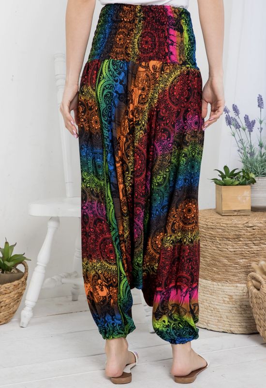 Smocked Harem Pants