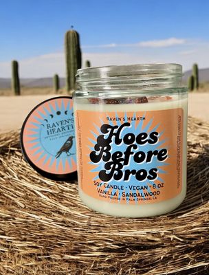Hoes Before Bros Candle | Vanilla &amp; Sandalwood