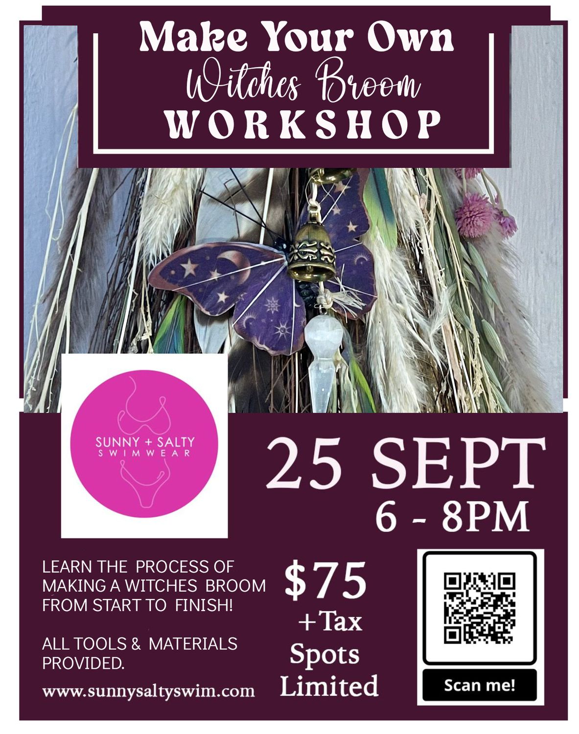 Witches Cinnamon Broom Workshop with Gina
