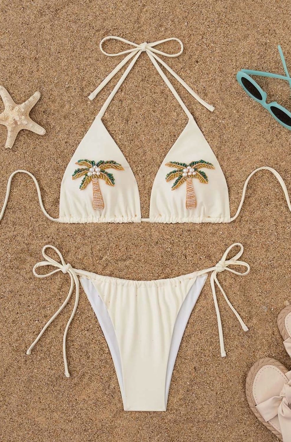 Palm Tree Side-tie Bikini Bottom