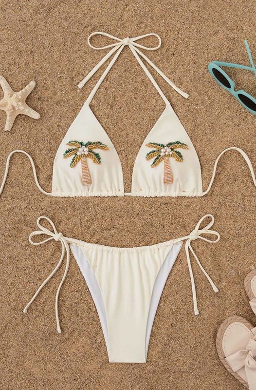 Palm Tree Side-tie Bikini Bottom