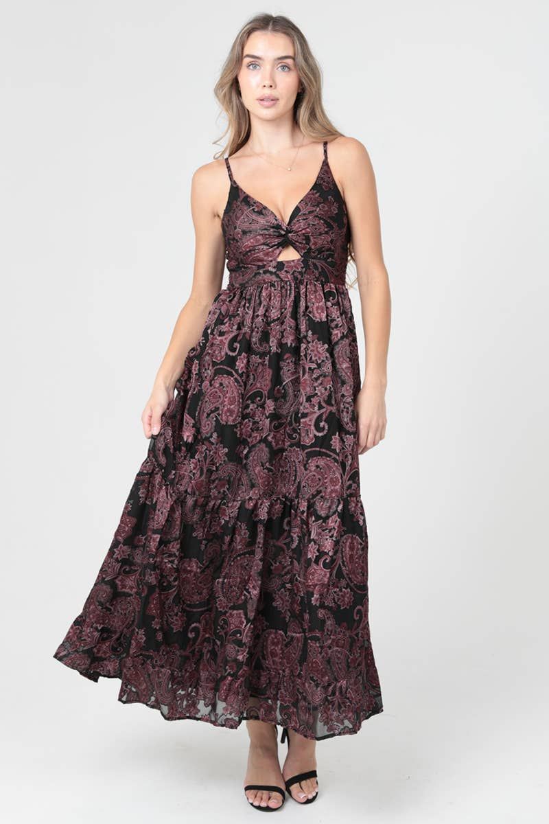 Whimsy Velvet Burnout Maxi