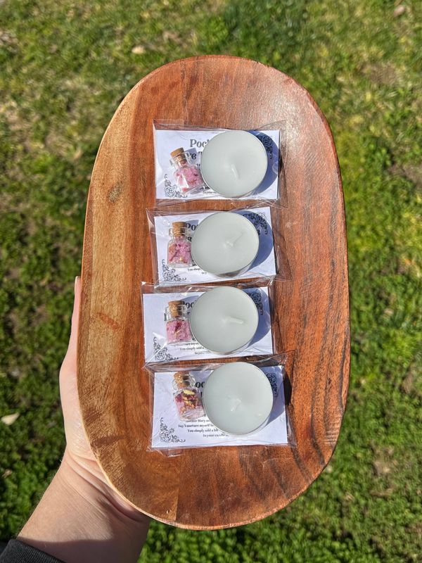 Pocket Sized Love Thyself Spell Jar With Intention Candle