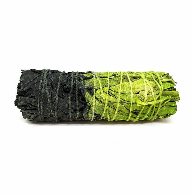 Reversible Sage Smudge Stick For Money (Black/Green)