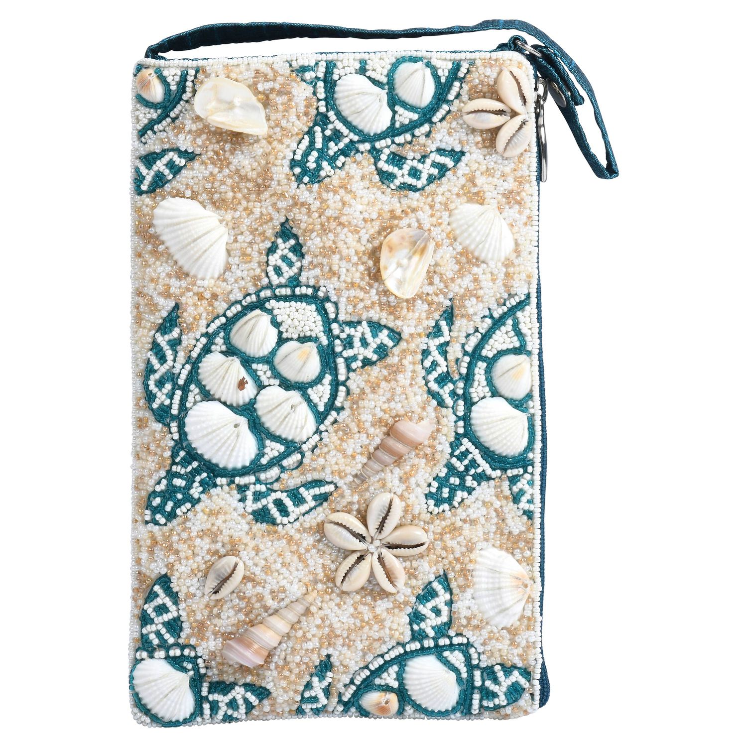 Hand-beaded Sea Turtle Crossbody Bag