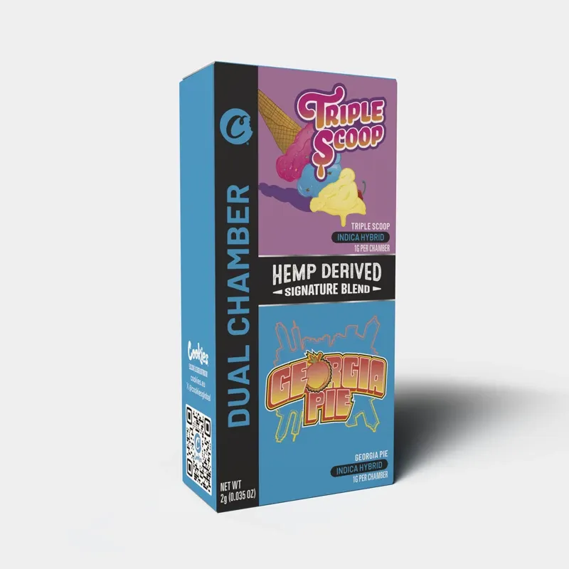 Dual Chamber Vape 99% Signature Blend - Triple Scoop & Georgia Pie COOKIES