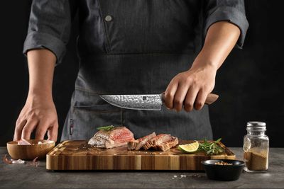 Steak knife 5” AUS10 Japan Damascus Steel