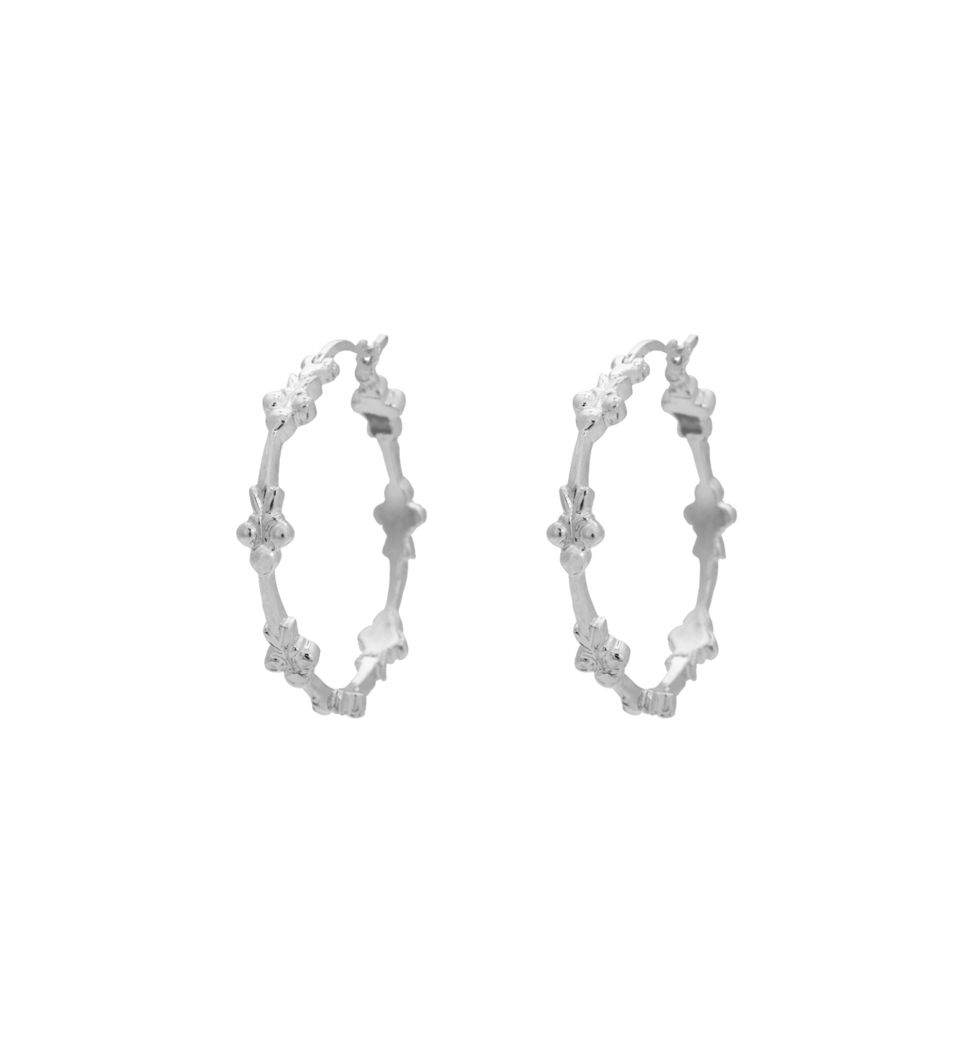 Anna + Nina &#39;Eden&#39; hoop earring - zilver