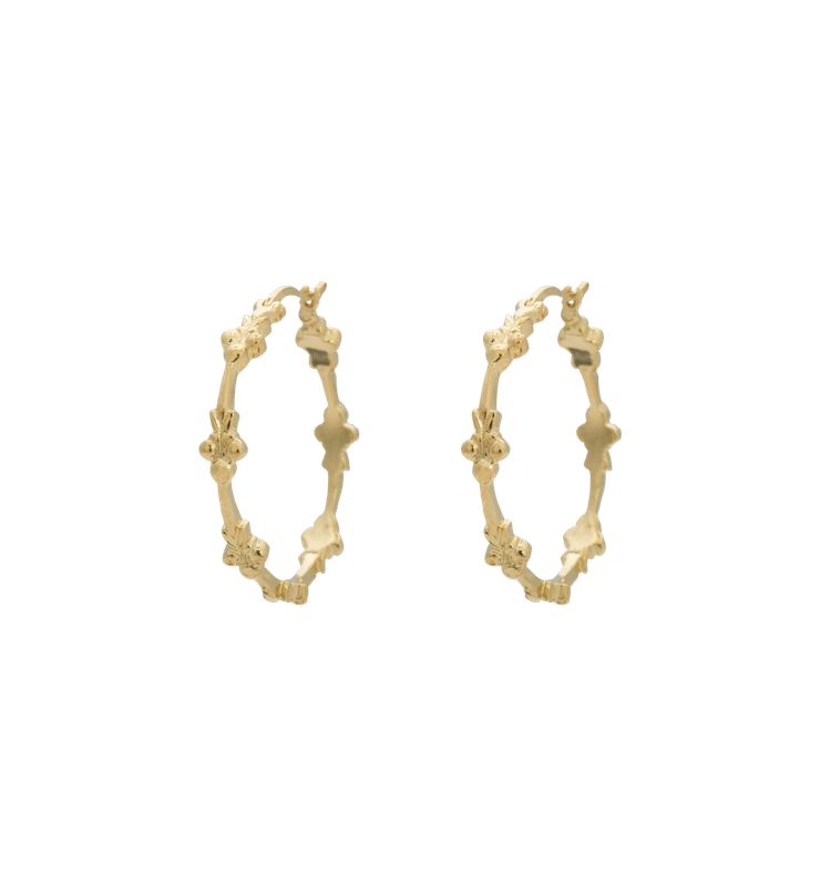 Anna + Nina &#39;Eden&#39; hoop earring - goud