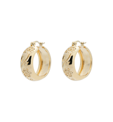 Anna + Nina 'flower garland' oorringen - goud