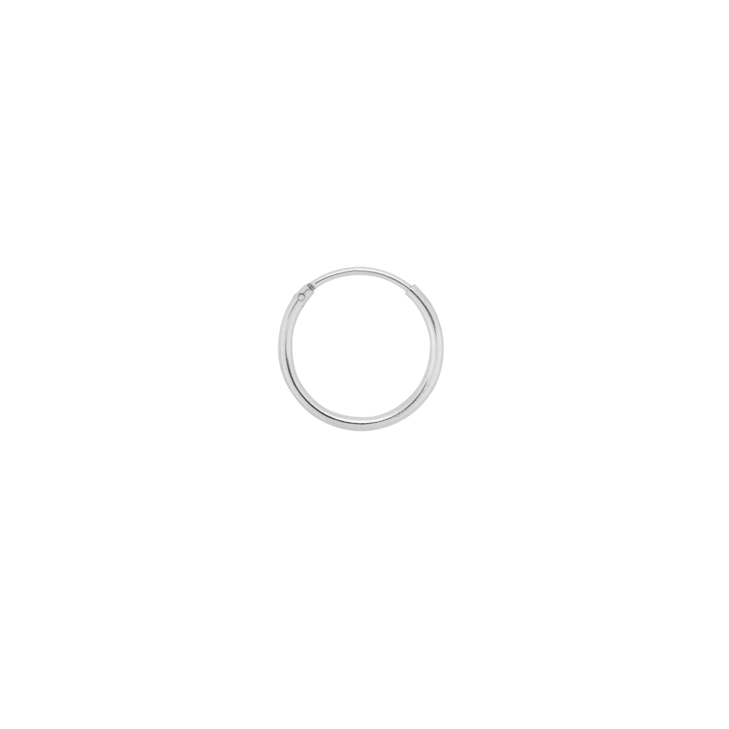 Single oorbel maat M (16mm) - zilver