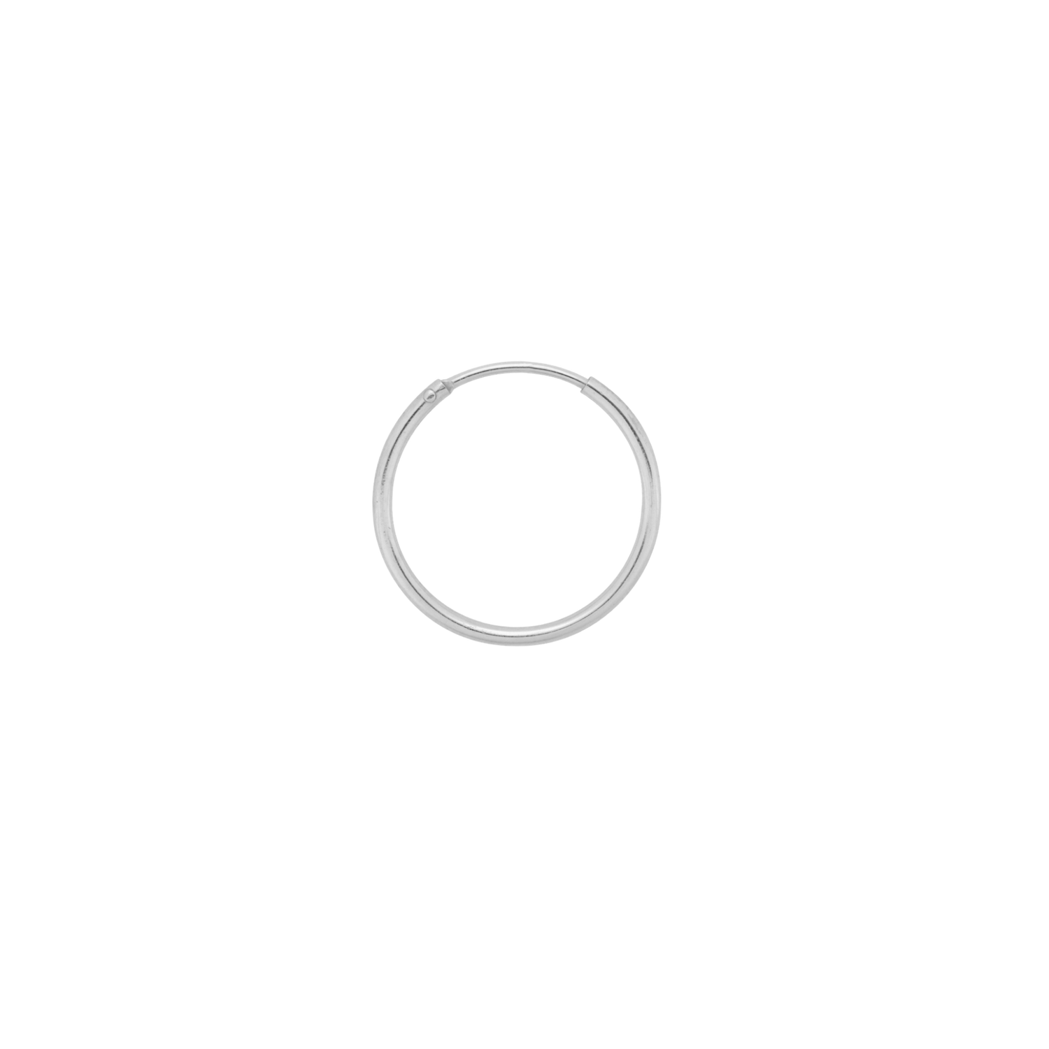 Single oorbel maat L (20mm) - zilver