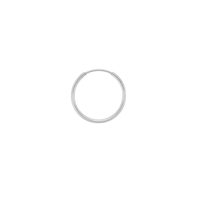 Single oorbel maat L (20mm) - zilver
