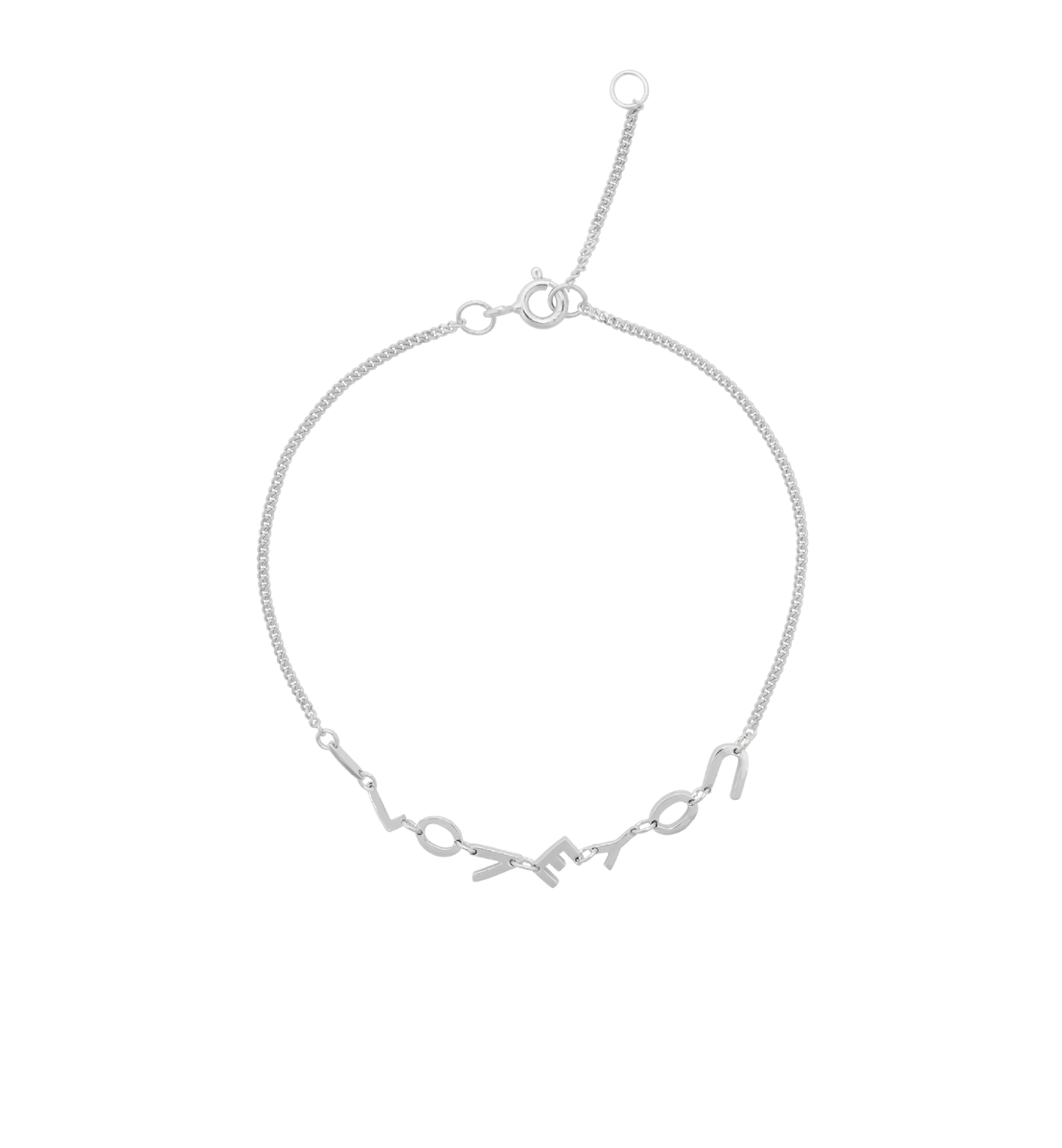 Anna + Nina &#39;i love you&#39; armband - zilver