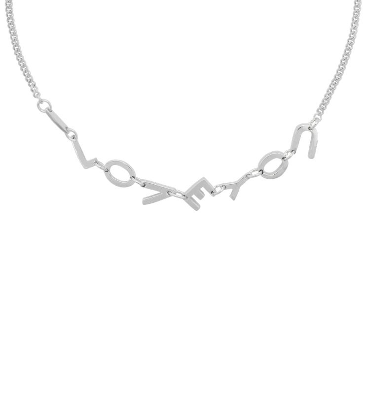 Anna + Nina 'i love you' armband - zilver