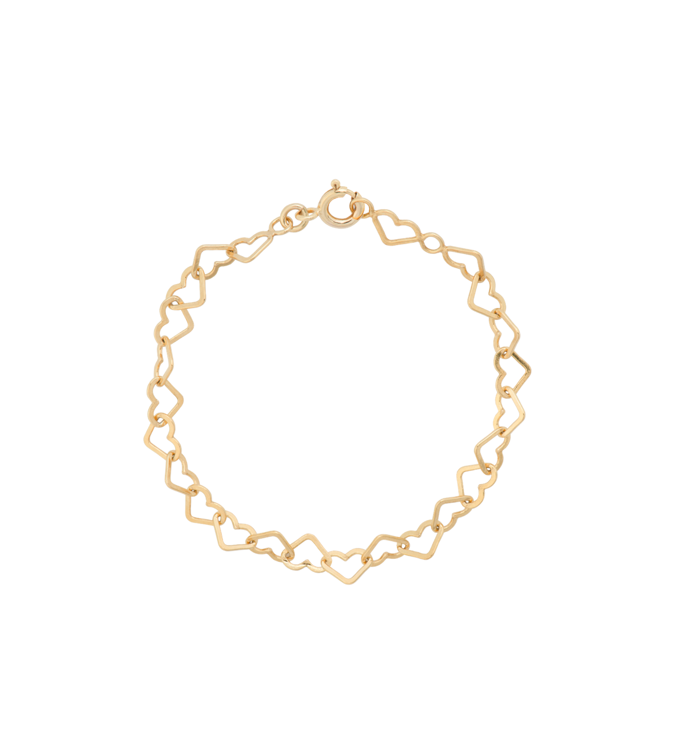 Anna + Nina &#39;linked hearts&#39; armband - goud