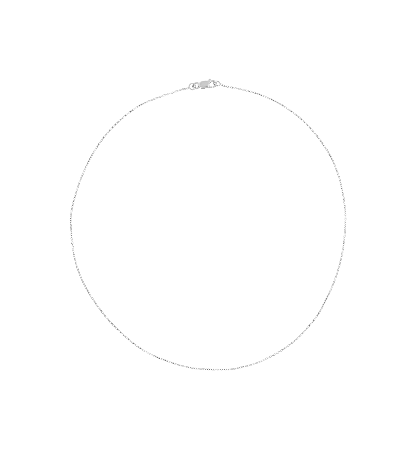 Anna + Nina &#39;anchor&#39; ketting (43cm) - zilver