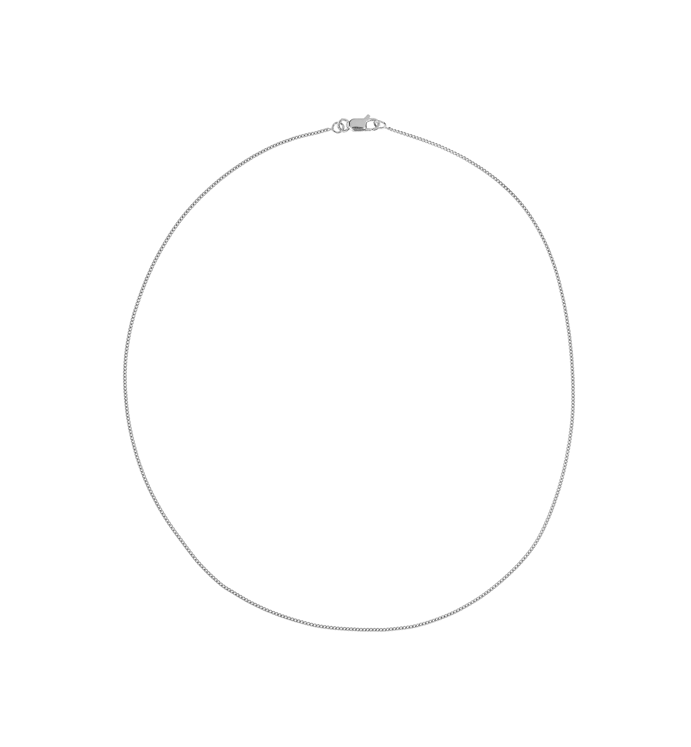 Anna + Nina &#39;gourmet&#39; ketting (48 cm) - zilver