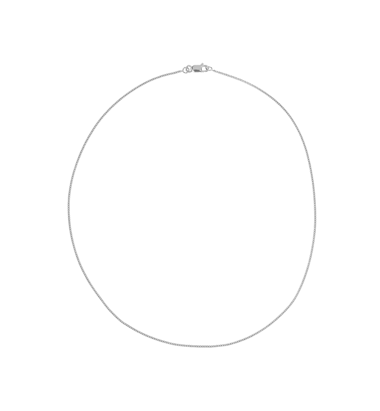 Anna + Nina &#39;gourmet&#39; ketting (48 cm) - zilver