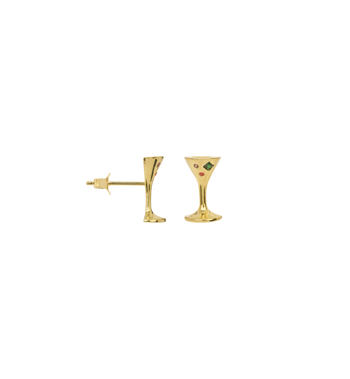 Anna + Nina &#39;cocktail&#39; single oorbel - goud