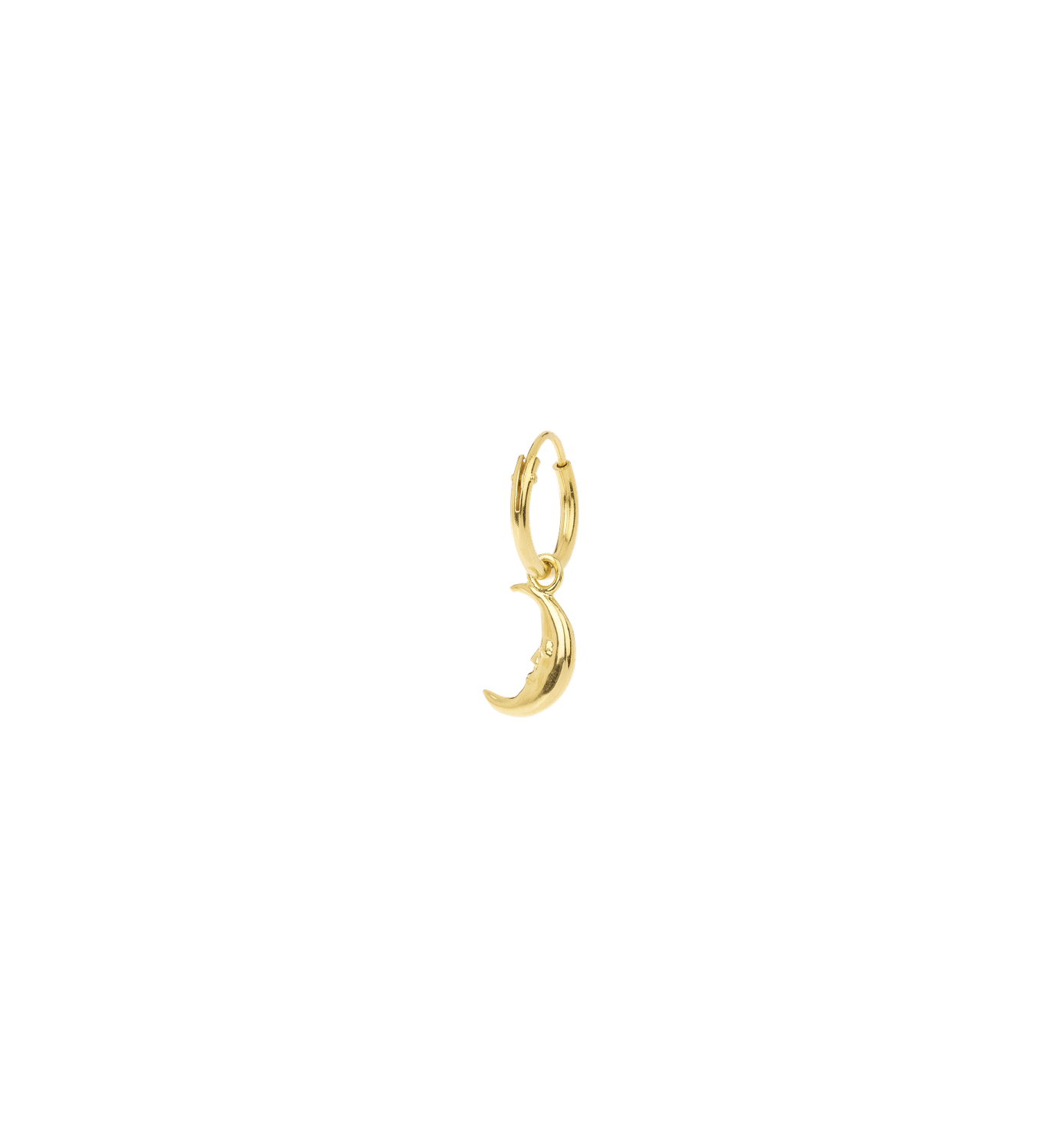 Anna + Nina &#39;luna&#39; single oorbel - goud