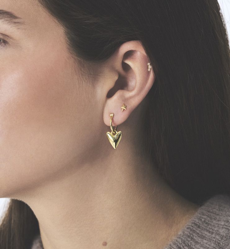 Anna + Nina 'heart' bedel - goud