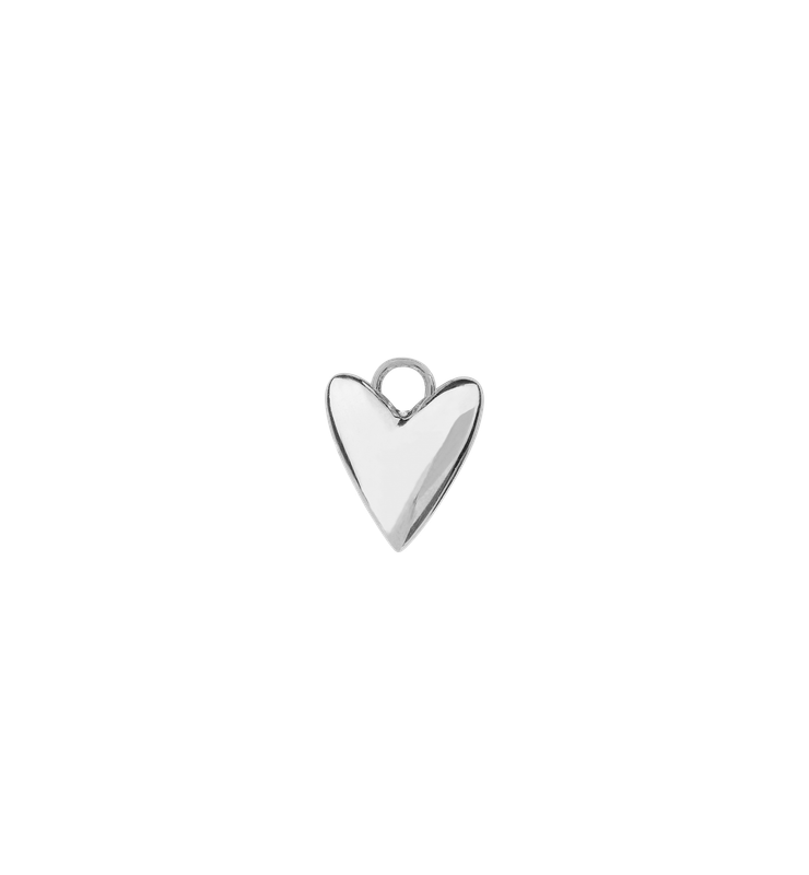 Anna + Nina &#39;heart&#39; bedel - zilver