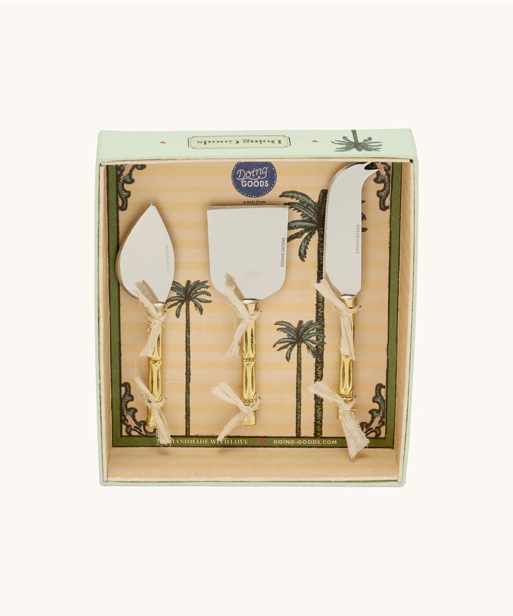 Bodhi Bamboo Kaasmesjes Set (in cadeaubox)