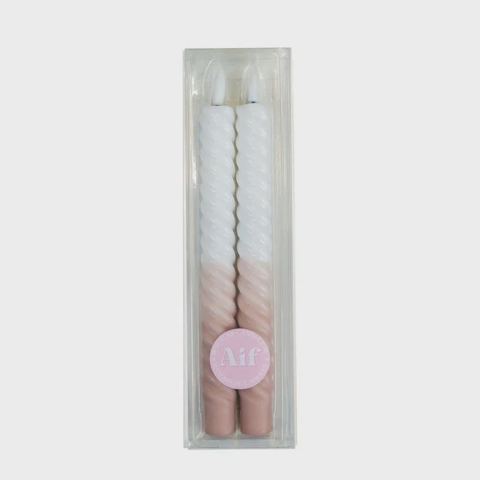 LED kaars Swirl - set van 2