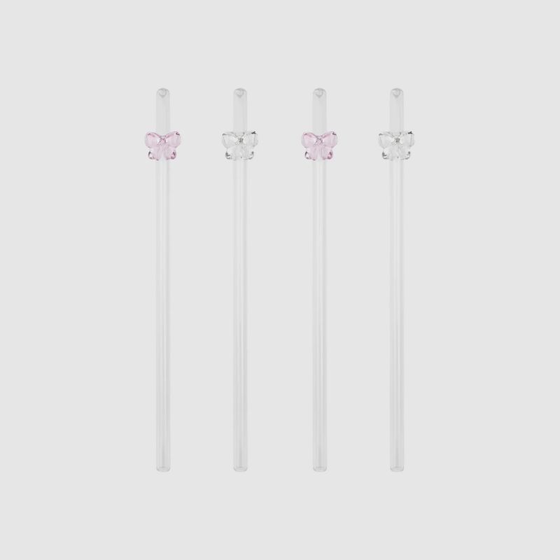 Bow straws - set of 4