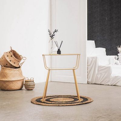 Bijzettafeltje goud - 50x35x60cm