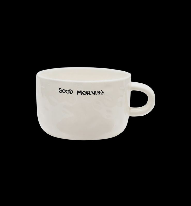 Cappuccino mok met tekst