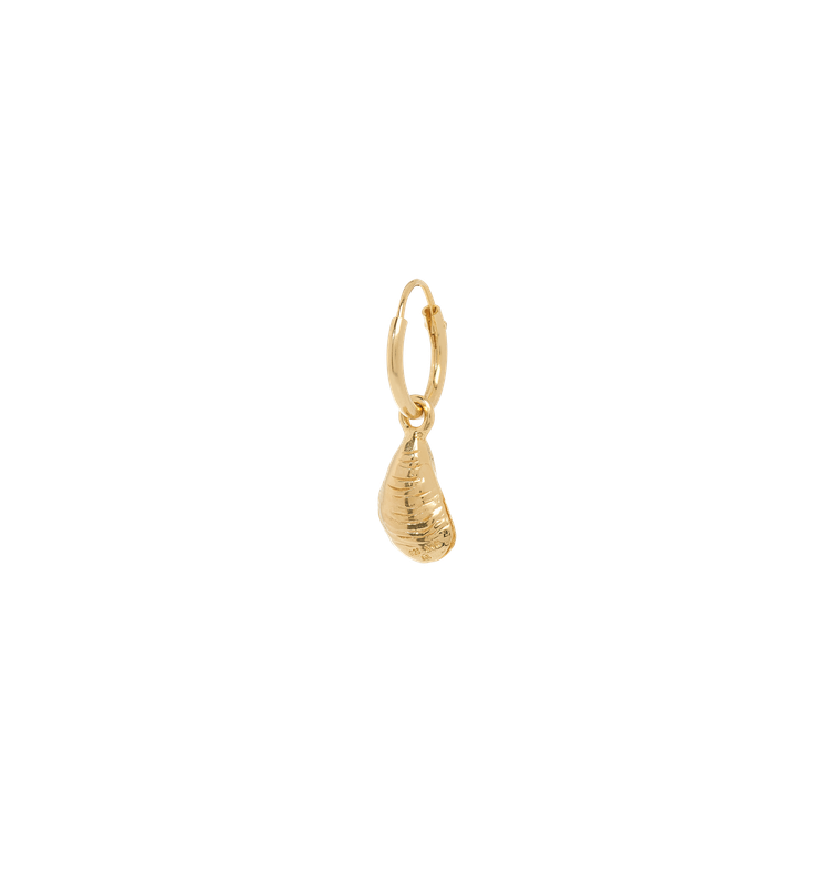 Single Mussel oorbel